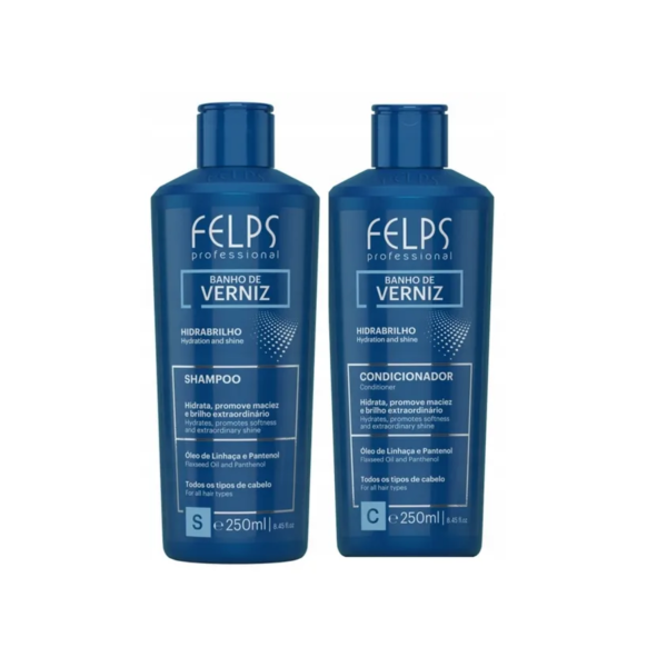 FELPS BATH VERNIZ ZESTAW SZAMPON 230ML + ODŻYWKA 230ML - mega połysk włosów