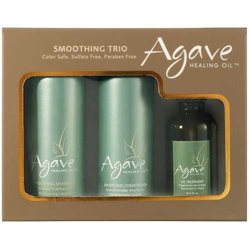 Agave TRIO  zestaw:Szampon smoothing 89ml + Odżywka smoothing 89ml + Olejek 59ml